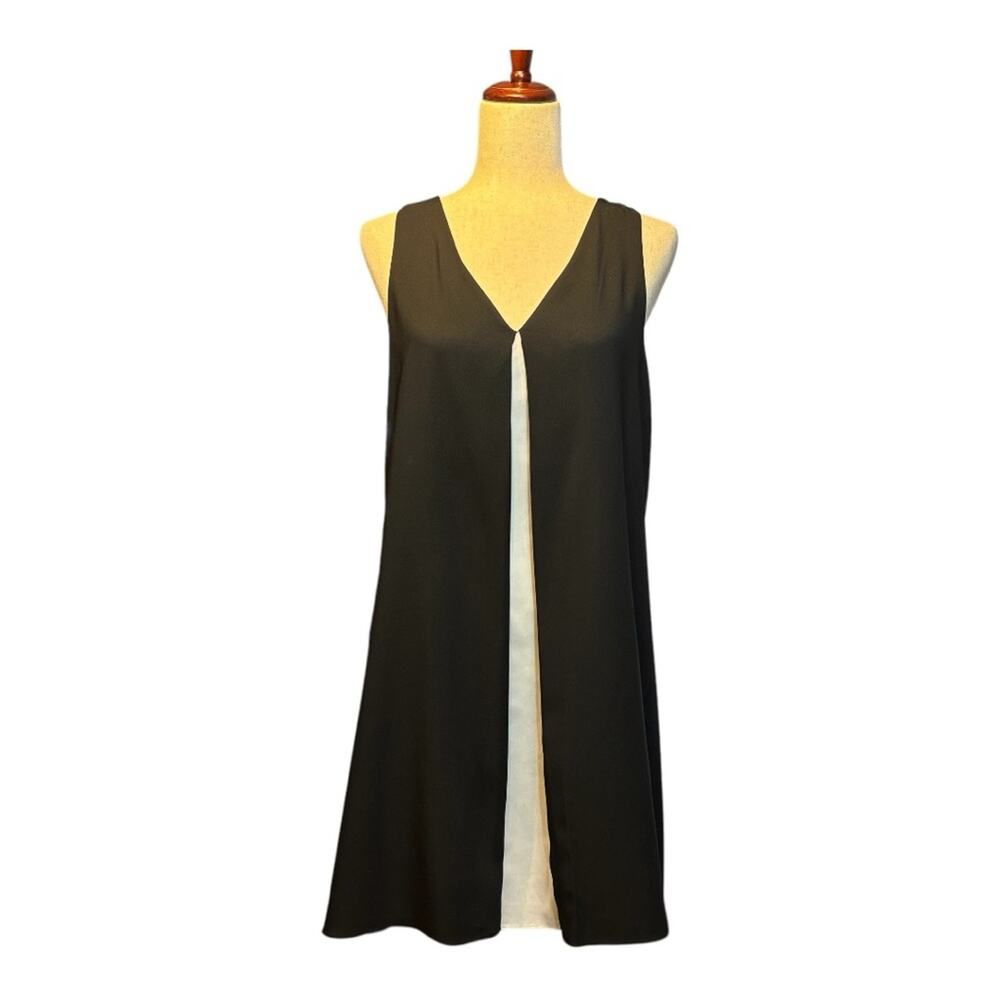 Kenneth Cole Black and White Mod Sleeveless Dress Size 8 W0454